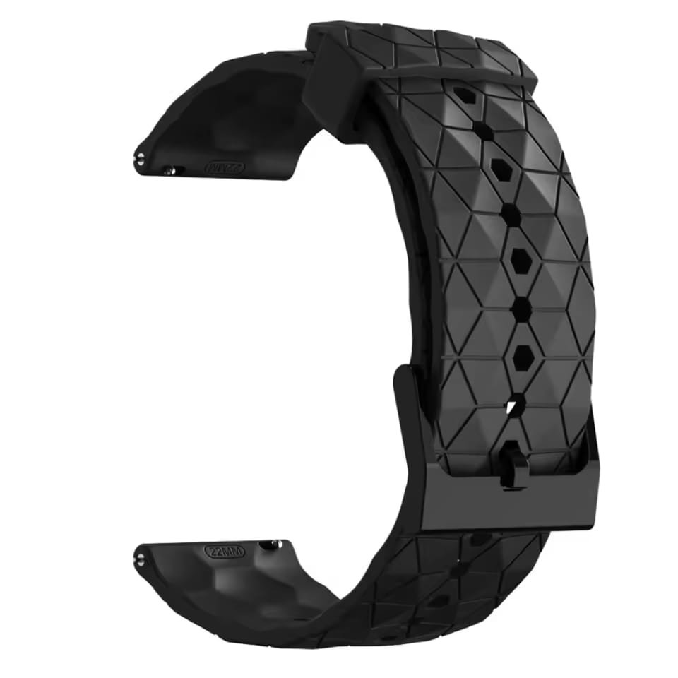 CORREA DE SILICONA DE 22MM PARA RELOJES COROS (NEGRO)