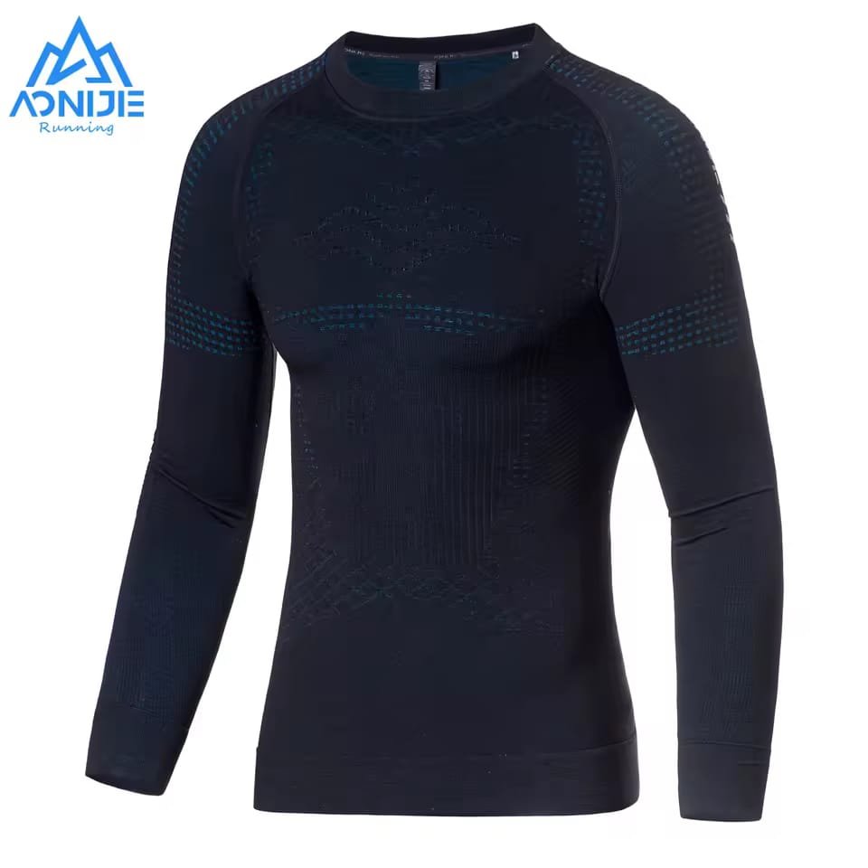 AONIJIE CAMISETA MANGA LARGA TÉRMICA DE LANA PARA CABALLERO (F5175) (M)