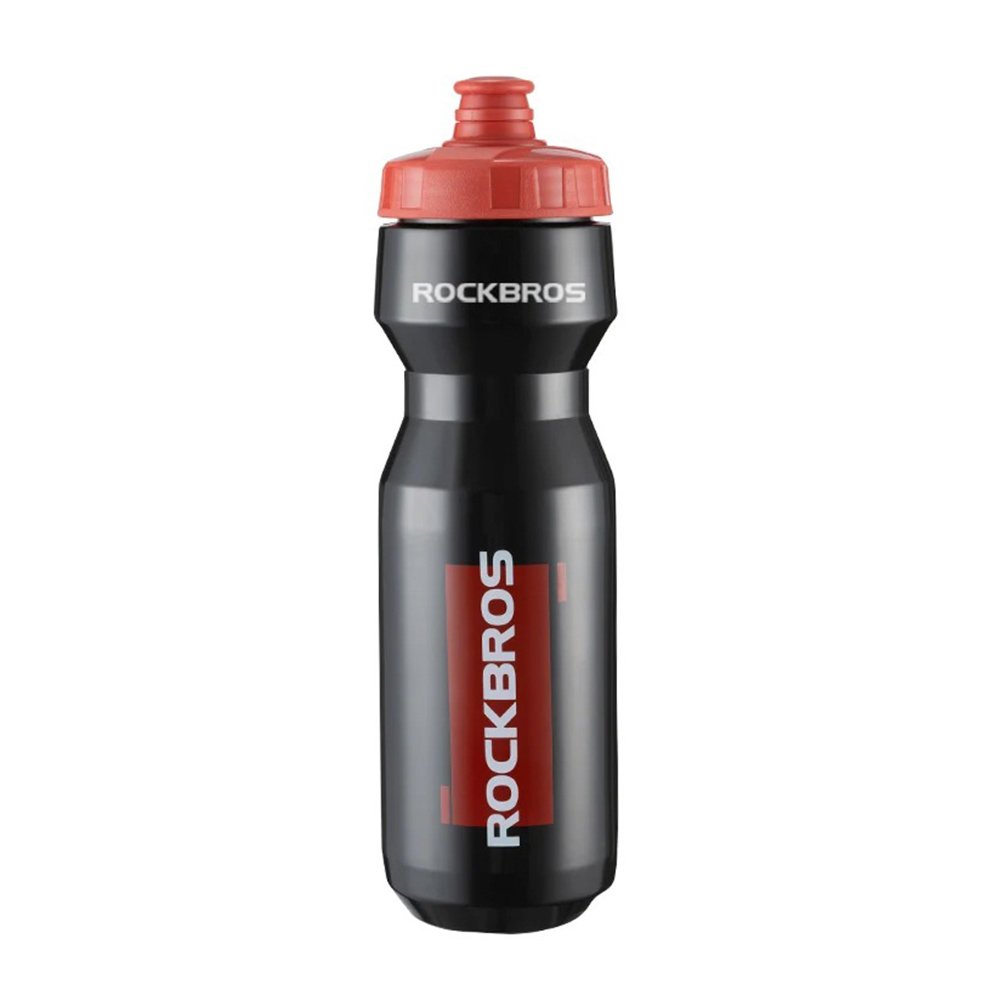 ROCKBROS BOTELLA RIGIDA PARA CICLISMO 750ml (NEGRO/ROJO)