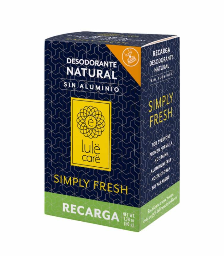 LULE CARE REGARGA DE DESODORANTE NATURAL LIBRE DE ALUMINIO (SIMPLY FRESH)