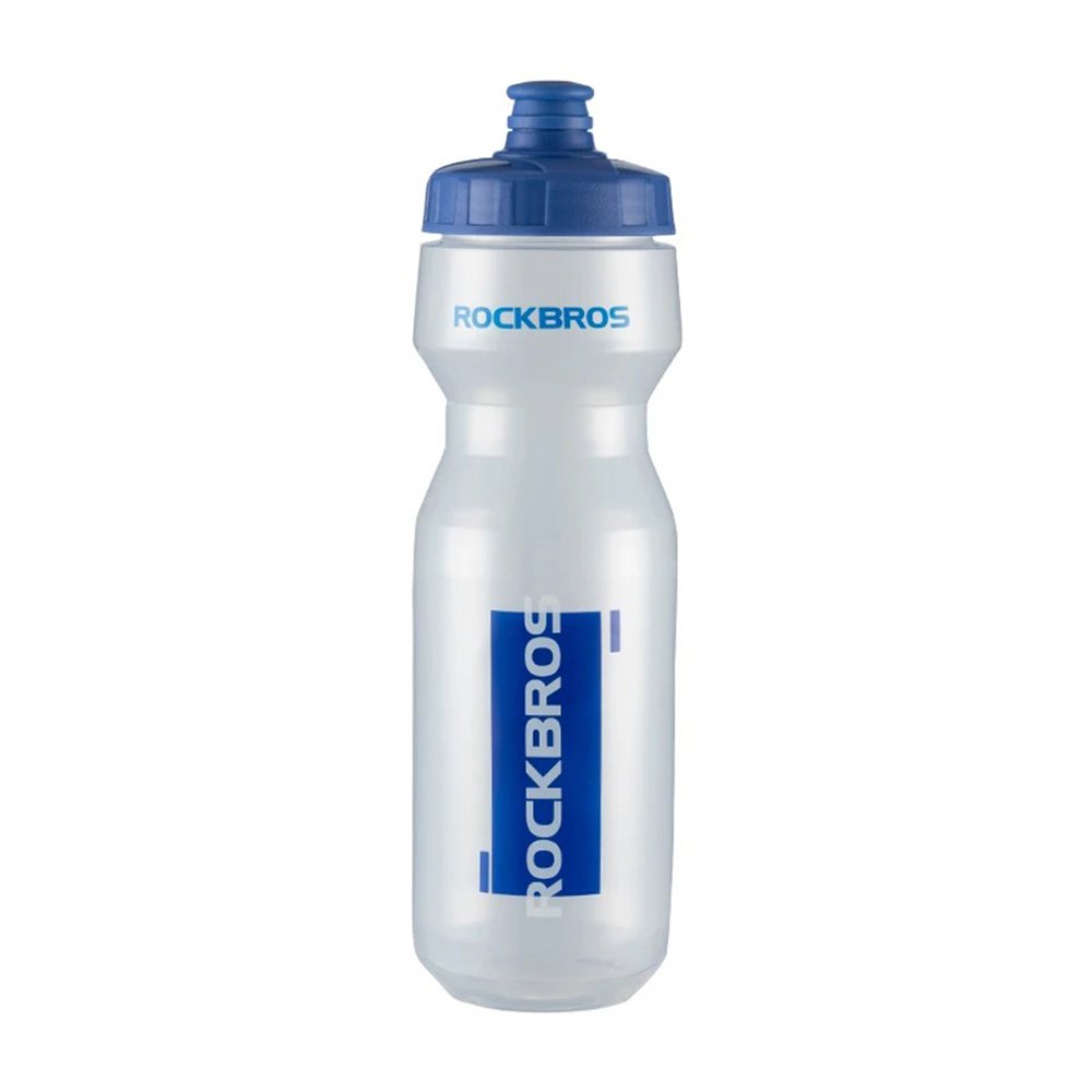 ROCKBROS BOTELLA RIGIDA PARA CICLISMO 750ml (TRANSPARENTE/AZUL)