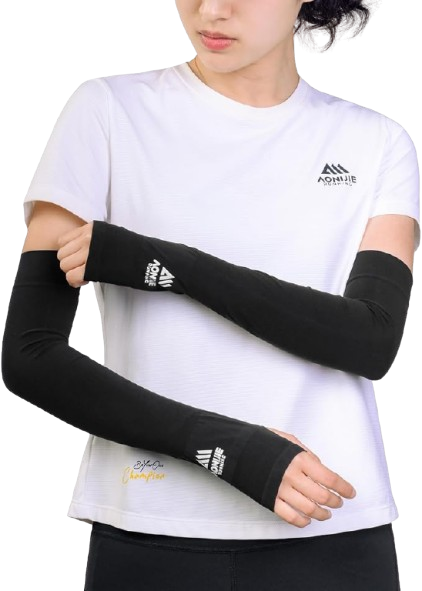 AONIJIE MANGA DEPORTIVA DE PROTECCION SOLAR (E4445) (NEGRO)