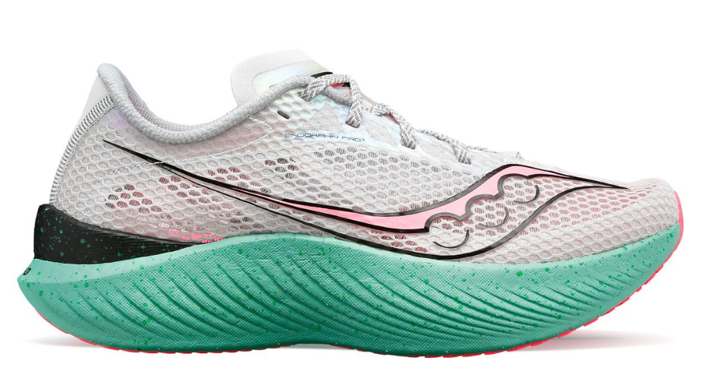 SAUCONY ENDORPHIN PRO 3 PLACA DE CARBONO, PARA DAMA ASFALTO (9.5)