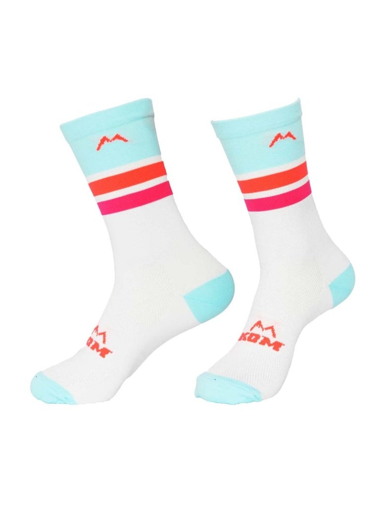 KOM CALCETINES DEPORTIVOS (COLORES VARIADOS) (BLANCO/CELESTE, 34-38)