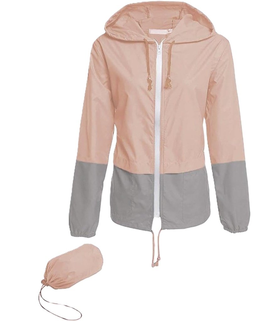 HOUNT ROMPEVIENTOS IMPERMEABLES PARA DAMA (ROSA CLARO, S)