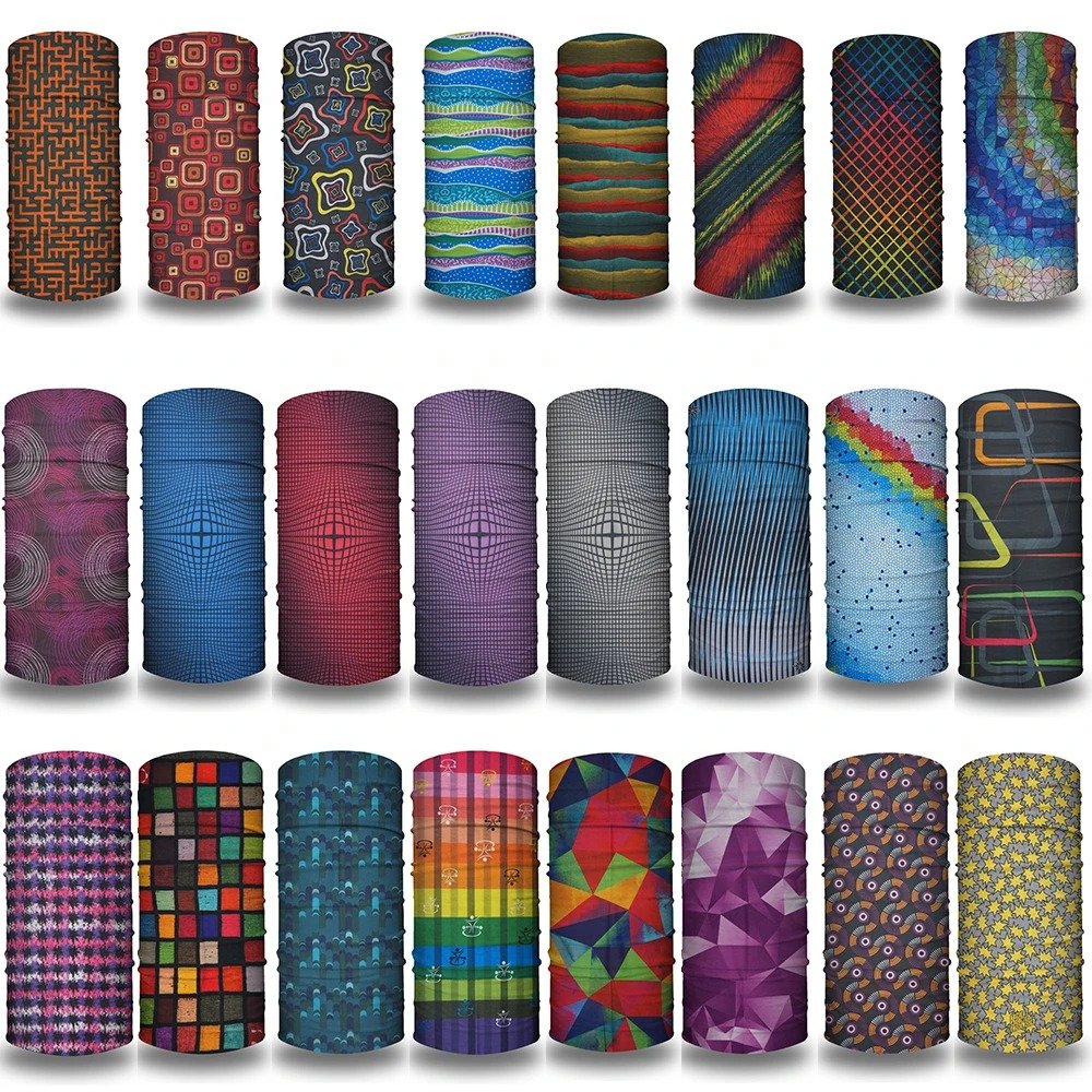 BANDANA DEPORTIVA CON PROTECCIÒN V (CIRCULOS MORADOS)