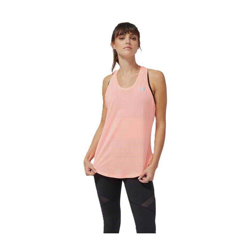 NEW BALANCE CAMISETA SIN MANGA PARA DAMA (WT23220) (ANARANJADO FLUORECENTE, L)