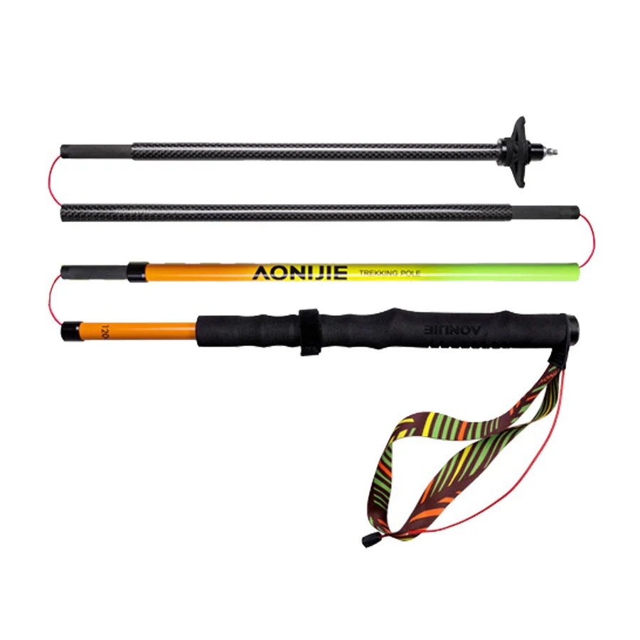 AONIJIE BASTONES DE TREKKING PLEGABLES LIGEROS PARA SENDERISMO MONTAÑISMO (E4204) (110CM)