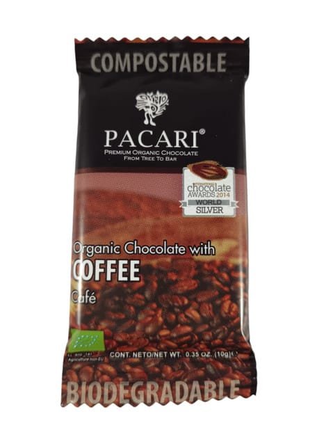 PACARI MINI BARRA DE CHOCOLATE ORGANICO (CAFÈ)