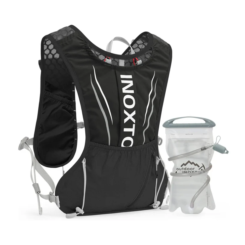 INOXTO CHALECO 5 LTS INCLUYE UNA BOLSA DE HIDRATACION DE 1.5 LTS (585A) (NEGRO)
