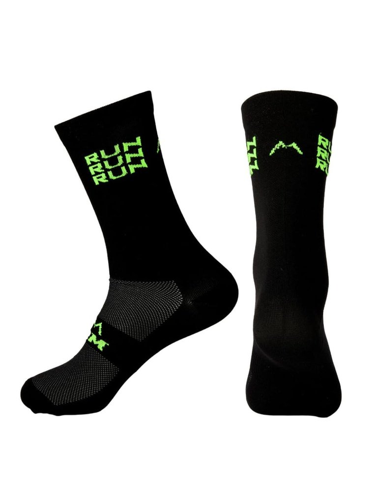 KOM CALCETINES DEPORTIVOS (COLORES VARIADOS) (NEGRO/VERDE, 39-45)