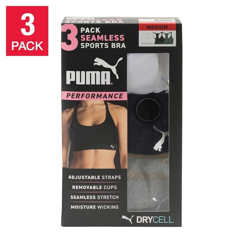 PUMA TOP DEPORTIVO TRIPACK (CELESTE/AZUL/NEGRO, M)